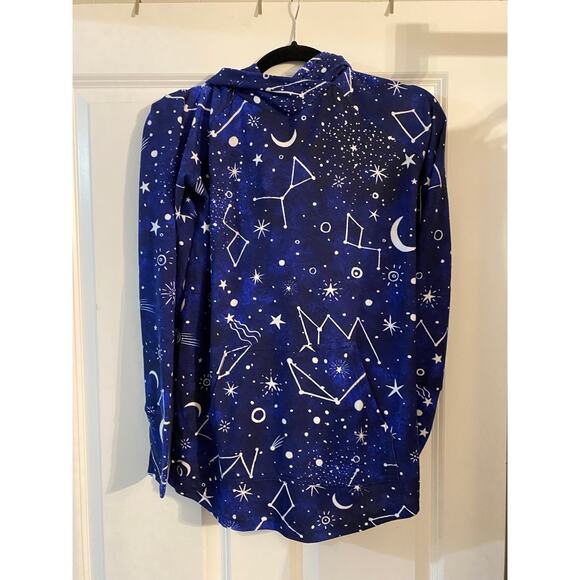 Star outer space constellation hooded top SIZE SMALL Amber - Picture 4 of 4